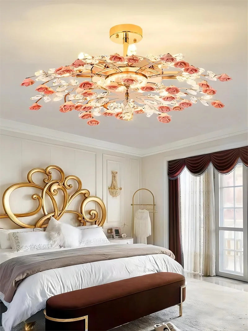 plafonnier moderne en céramique cristal pour intérieur élégant