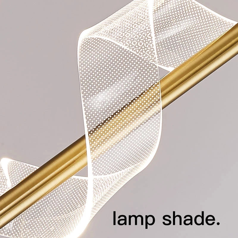 lustre moderne en verre ondulé design géométrique pour décoration intérieure - vue 6 sur 14