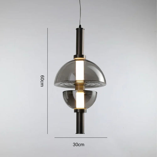 Pendelleuchte aus farbigem Glas im nordischen Design für elegantes Licht - vue 11 sur 11