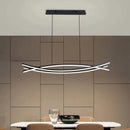 Moderner LED-Kronleuchter aus Aluminium, höhenverstellbar