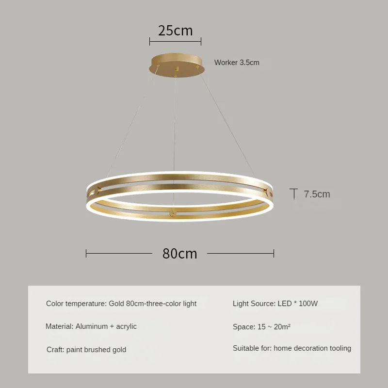 lustre circulaire moderne pour décoration intérieure créative et minimaliste
