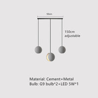 lampe suspension ronde industrielle vintage ciment fil réglable