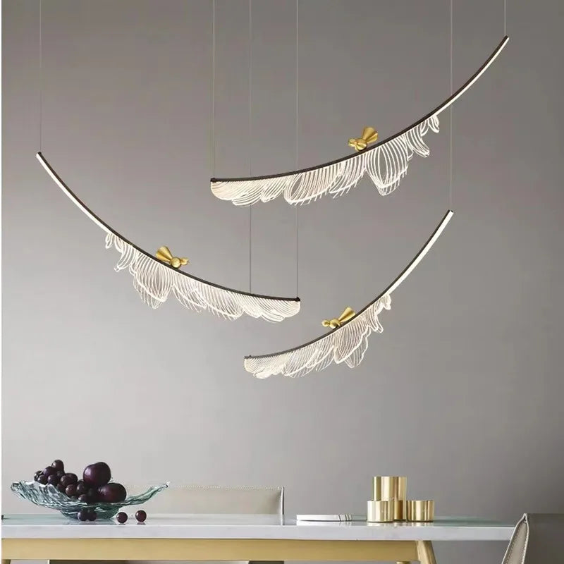 lustre led moderne pour table de restaurant décoration maison - vue 4 sur 9