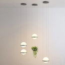 lustre moderne nordique avec pot de fleur et led intégrée