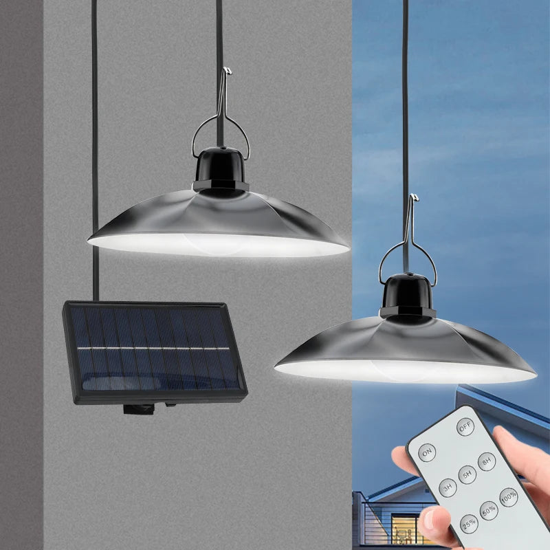 suspension solaire à led avec télécommande pour extérieur jardin camping