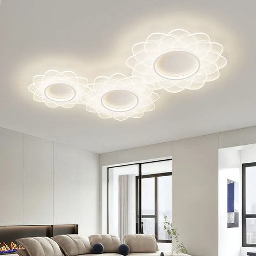 LED-Deckenleuchte Spot mit floralem Design aus Acryl für die Innendekoration - vue 4 sur 12