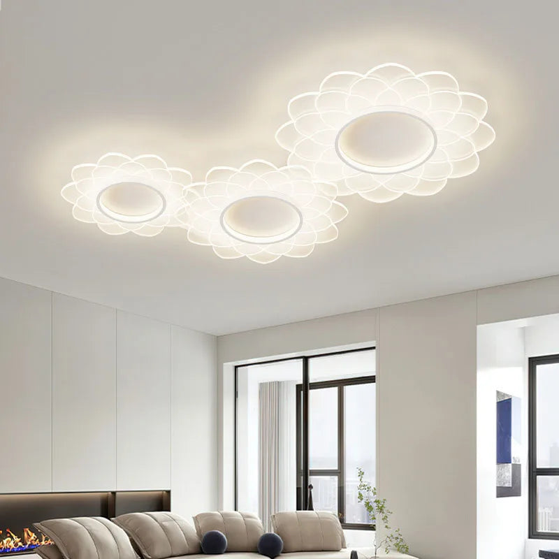 LED-Deckenleuchte Spot mit floralem Design aus Acryl für die Innendekoration - vue 3 sur 12