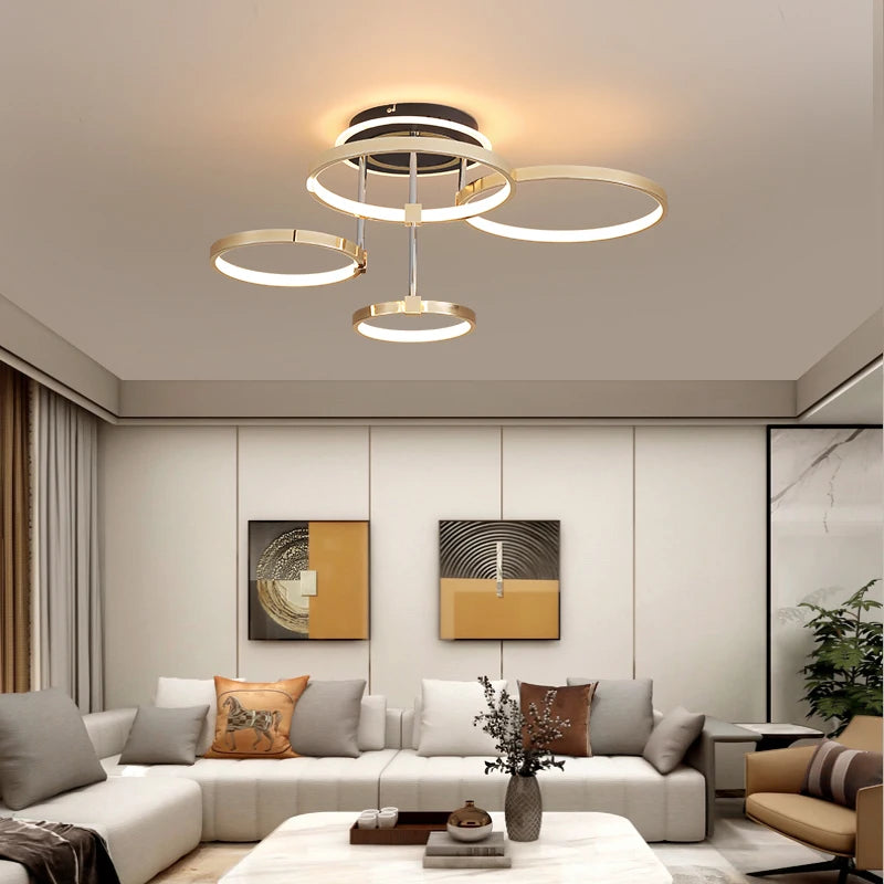 plafonnier led moderne design élégant pour intérieur lumineux - vue 4 sur 10