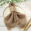 Serviette de table gaze de coton style rustique