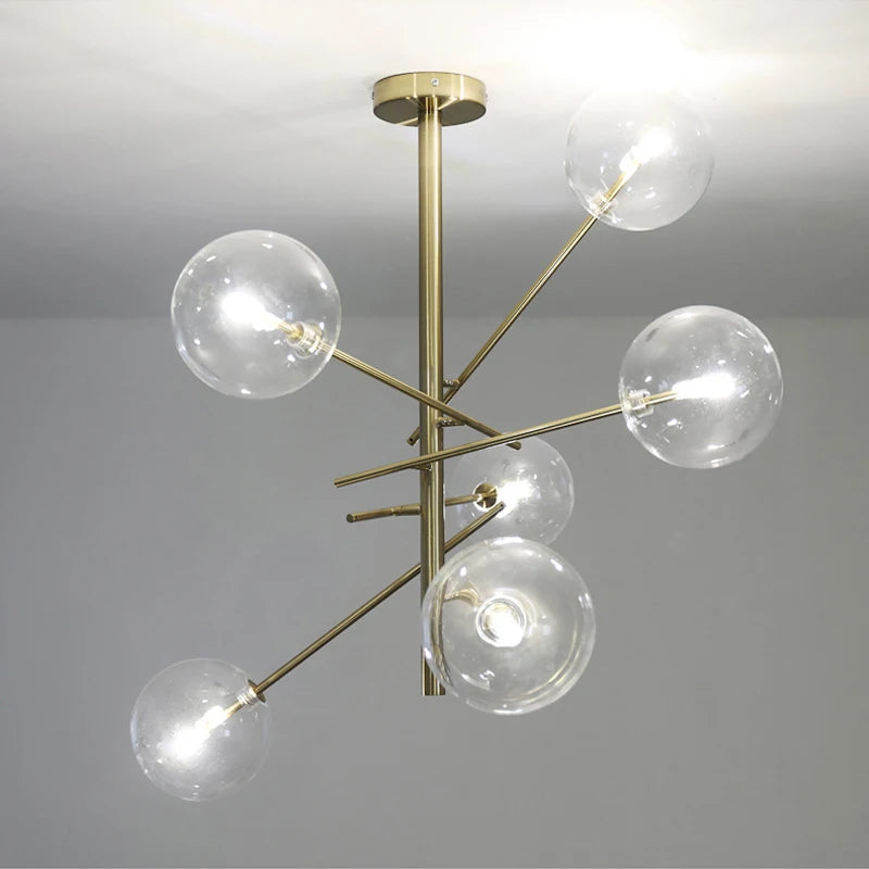 lustre winfordo globe led suspendu avec bulles de verre pour décoration - vue 5 sur 12