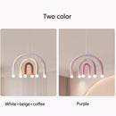 Creative Colorful Rainbow Pendant Lamps Iron E14 LED Bedroom Hanging Light Art Design Girl Kids Room Chandelier Lighting Indoor