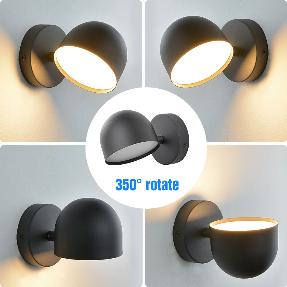applique murale led avec variateur tactile rotatif 350° et prise de chevet - vue 11 sur 16