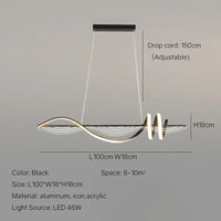 Moderner LED-Kronleuchter Pendelleuchte im minimalistischen Design für den Innenbereich