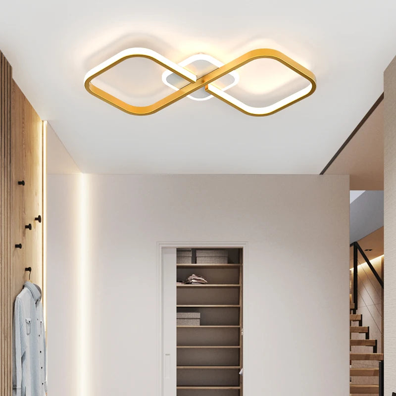 Minimalistische moderne LED-Deckenleuchte im nordischen Stil für kreative Atmosphäre - vue 4 sur 11