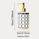 distributeur de savon en céramique luxe pour hôtel rechargeable