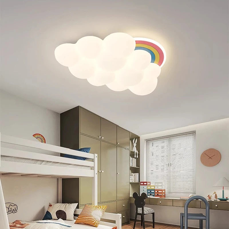 plafonnier nuage arc-en-ciel à led pour chambre d'enfant - vue 5 sur 7