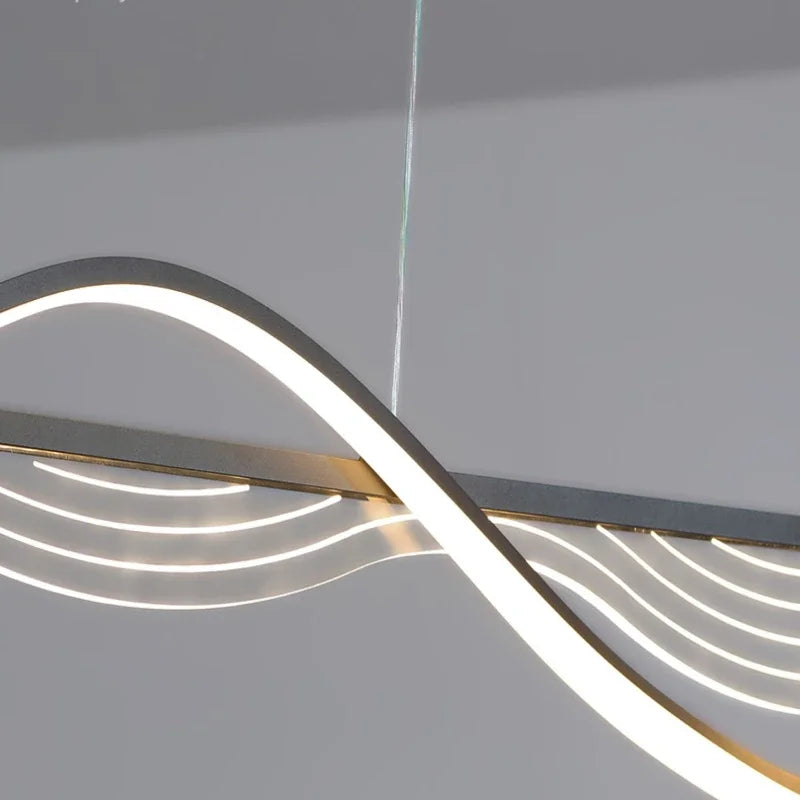 lustre linéaire moderne pour décoration intérieure et ambiance lumineuse - vue 7 sur 8