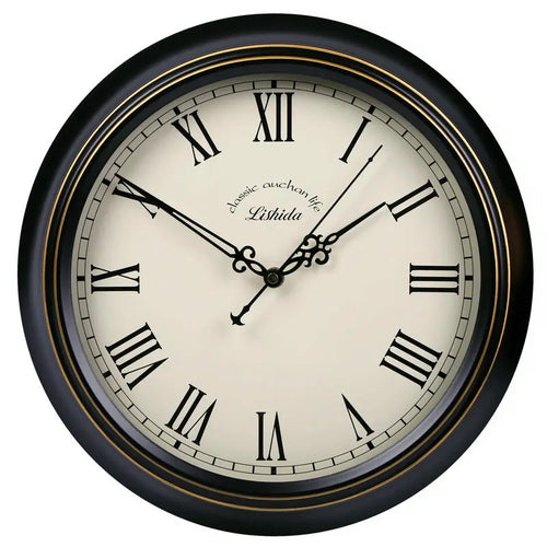 horloge murale vintage silencieuse design classique en métal - vue 18 sur 26