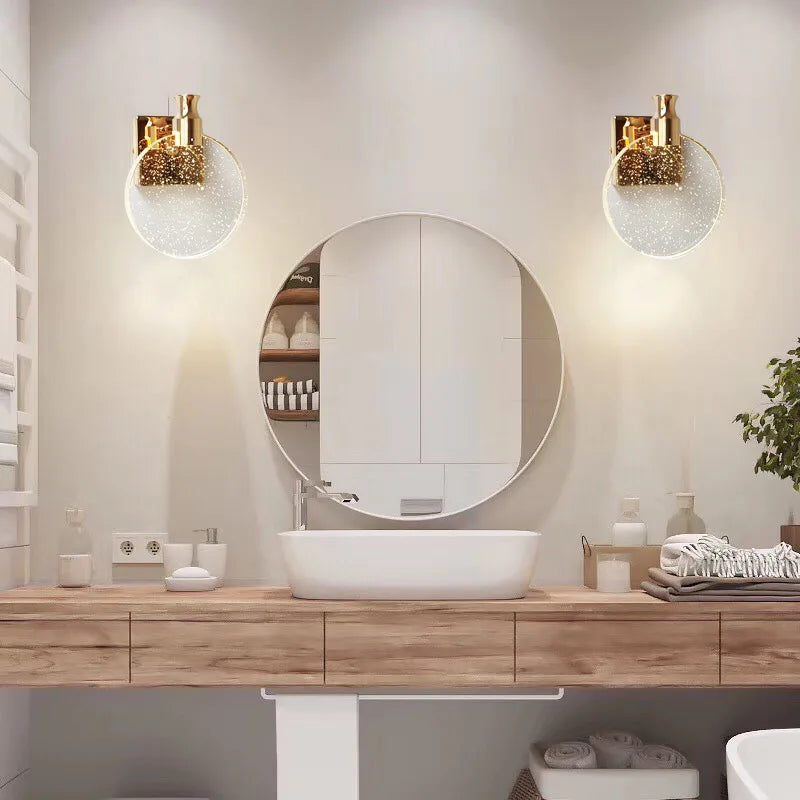 applique murale led de luxe en cristal décorative et veilleuse - vue 5 sur 8