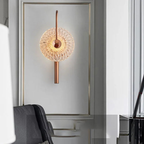 Runde LED-Wandleuchte aus Glas für gemütliches Ambiente