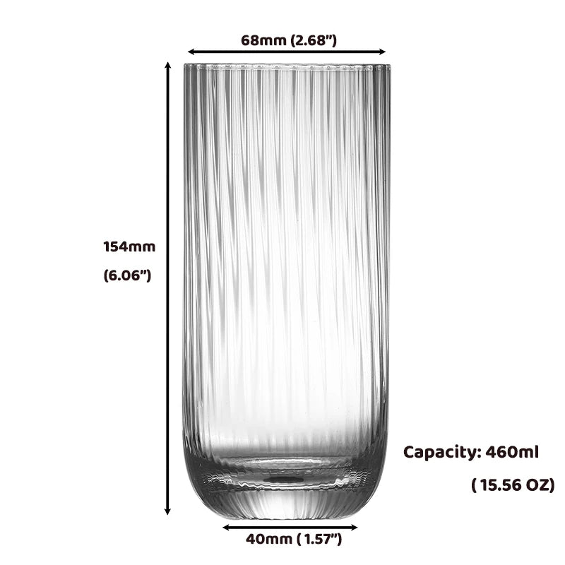 Verres collins cristal sans plomb style long drink