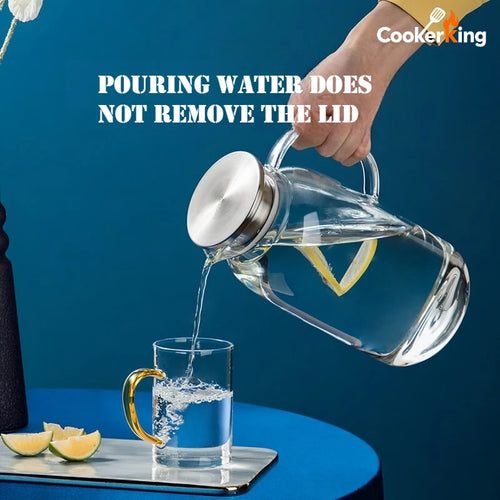Bouilloire verre borosilicate grande capacité résistante chaleur