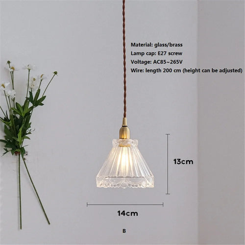 Vintage Kronleuchter aus Glas und Messing für die Innendekoration