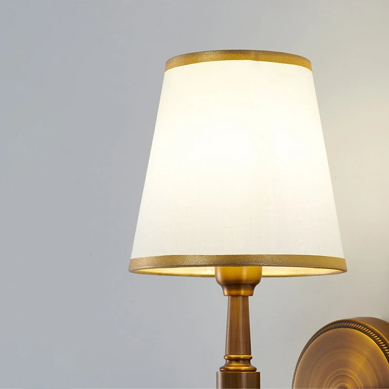 Applique américaine rétro lumière simple lampes en cristal lampe de chevet classique salon décor allée lumières TV fond applique murale - vue 4 sur 9