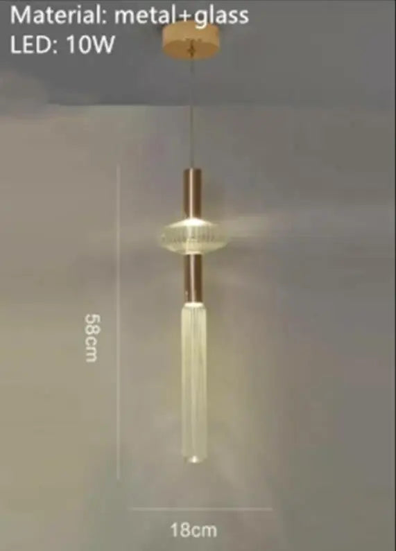 suspension tubes lumineux en verre transparent design nordique réglable - vue 8 sur 20