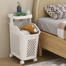panier de rangement pour linge sale avec roulettes pratiques