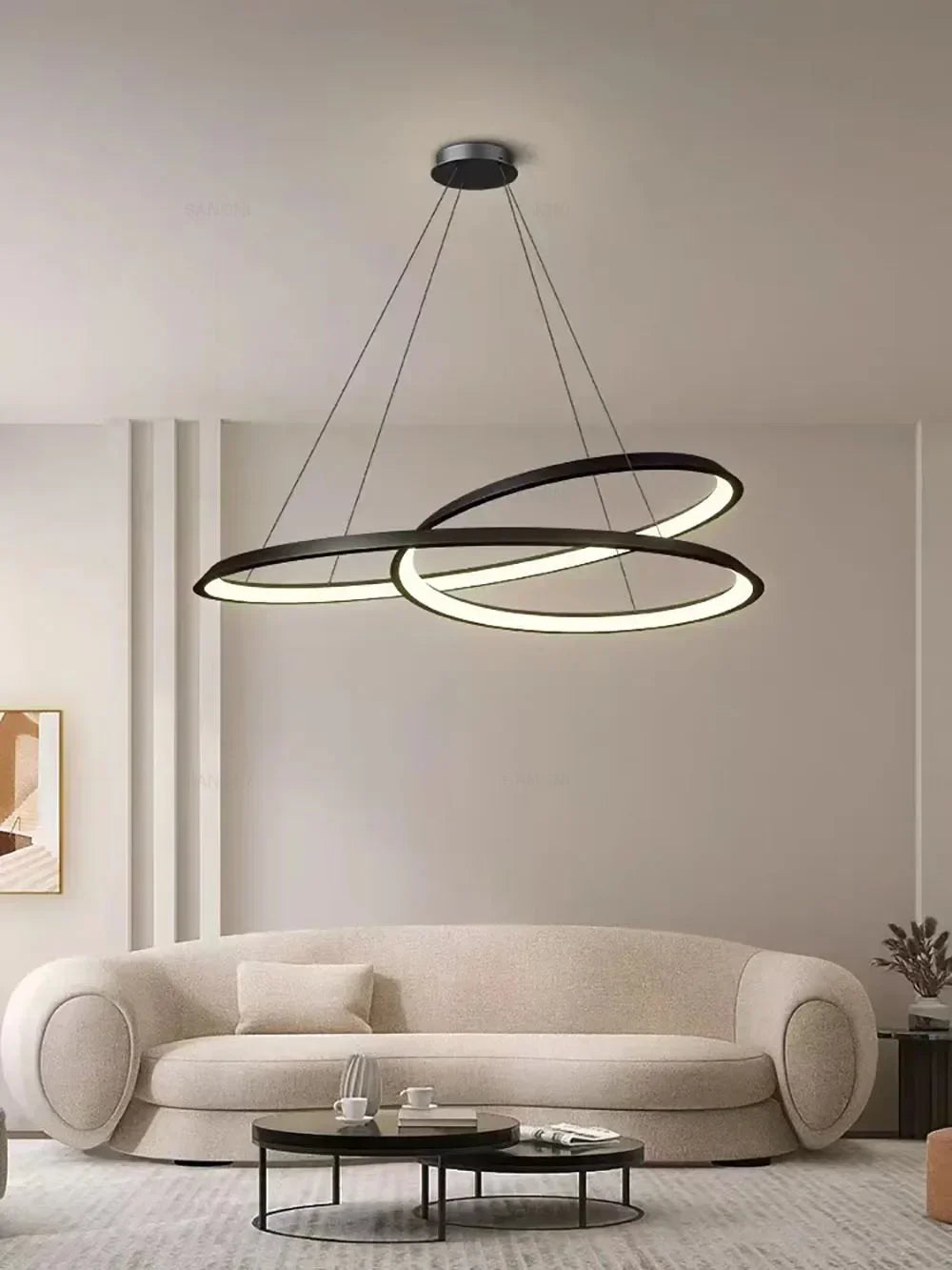 Lustre LED suspendu au design moderne - vue 4 sur 15