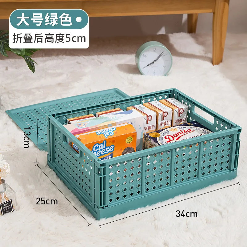 Collapsible Desktop Storage Box, Student Cosmetics Basket, Simplicity, Household, Dormitory, Stationery, Sundry, Small - vue 17 sur 18
