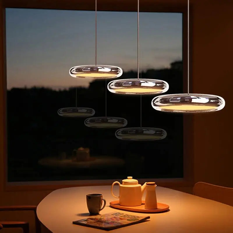 lustre rond moderne avec gradation pour restaurant et bar