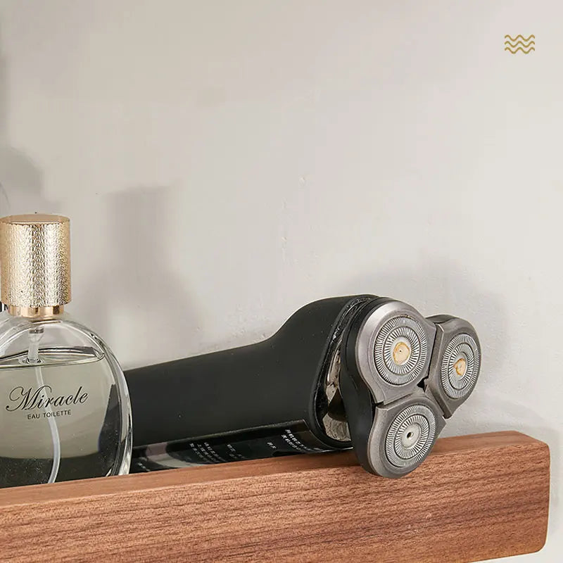 Wall Mount Floating Shelves, Wood and Aluminium, Storage Rack, Home Decor, Living Room, Bedroom, Bathroom, Kitch