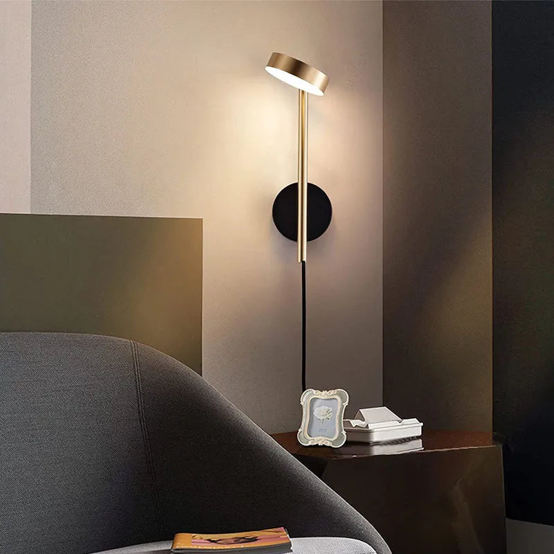 Applique murale led interrupteur rotatif