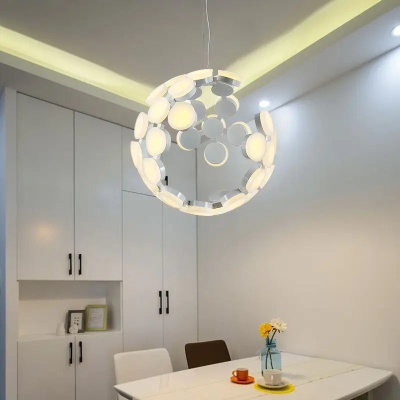 Danish Designer Big Globle Pendant Lamp Modern Suspension Hanging Light for Living Room - vue 4 sur 8