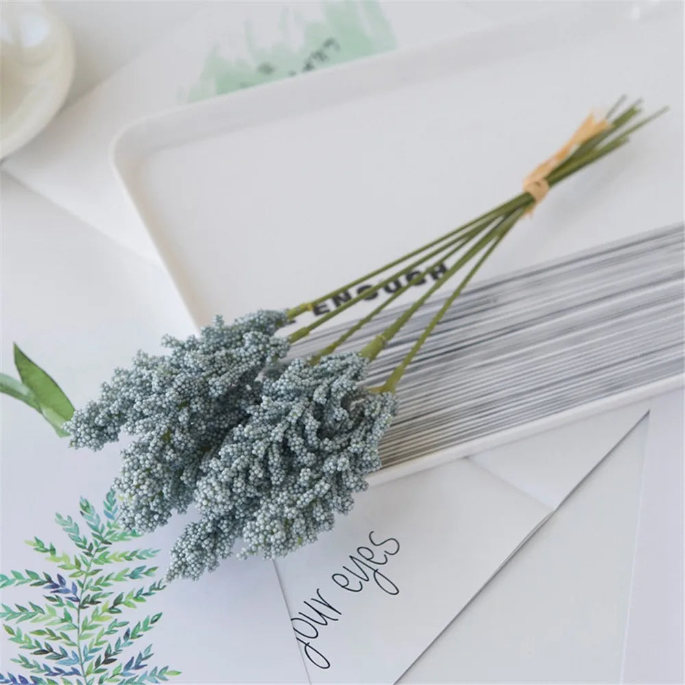 lot de 6 épis de blé et fleurs de lavande pour décoration de mariage - vue 9 sur 13