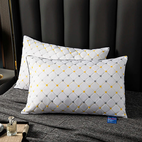 1pc Soft and Supportive White Pillow, Simple Polyester Rectangular Neck Pillow for Home and Hotel,18.9x29.13In - vue 6 sur 7
