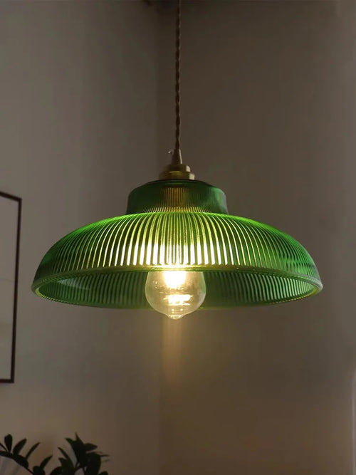 Vintage-Pendelleuchte aus Glas dekorative LED-Innenleuchte - vue 4 sur 8