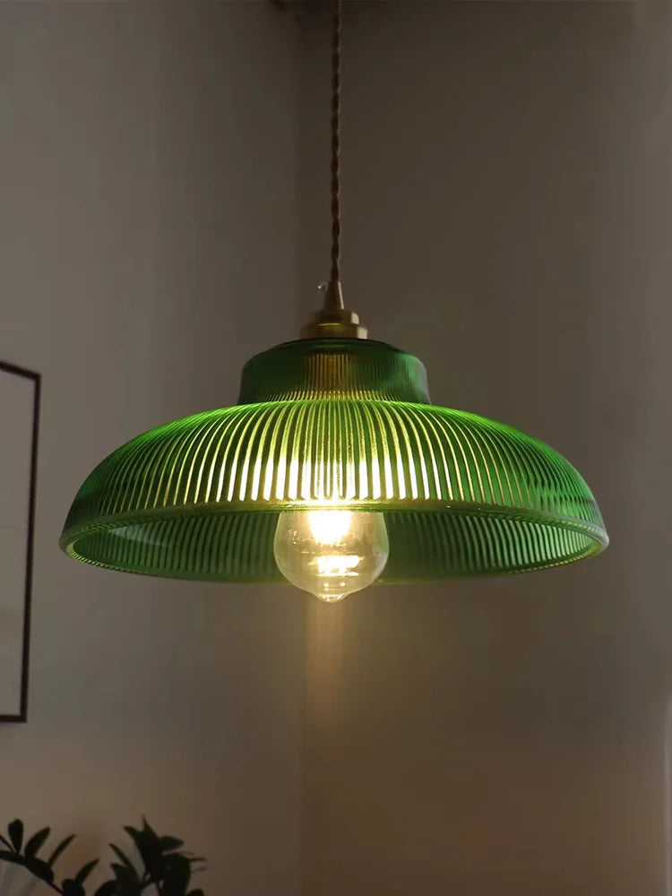 Vintage-Pendelleuchte aus Glas dekorative LED-Innenleuchte - vue 3 sur 8