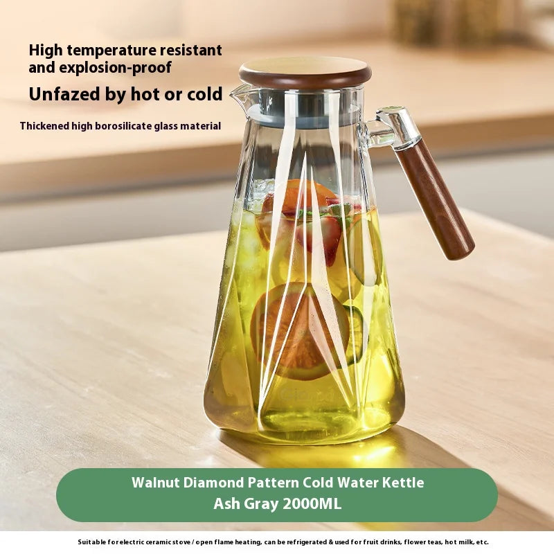carafe eau verre epais grande capacite resistante chaleur