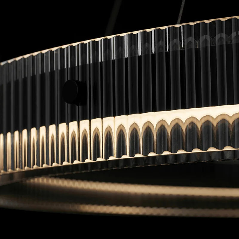 suspension en verre noir design moderne pour décoration intérieure - vue 6 sur 7