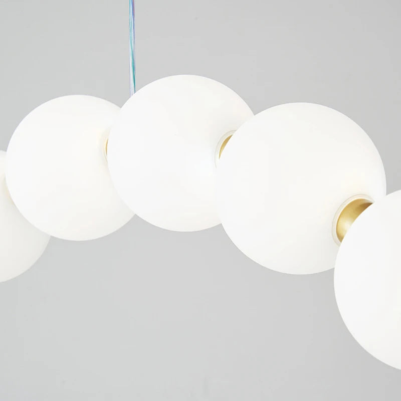 lustre led en boule acrylique avec cordon d'éclairage réglable pour boutique - vue 7 sur 9