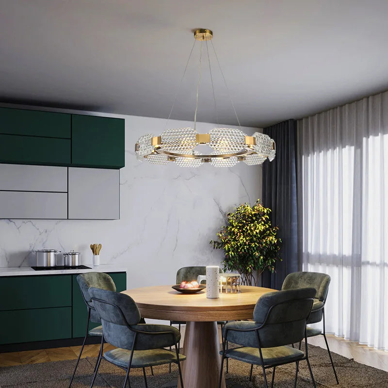 Kreativer moderner Glas-Kronleuchter für die Innendekoration - vue 4 sur 9