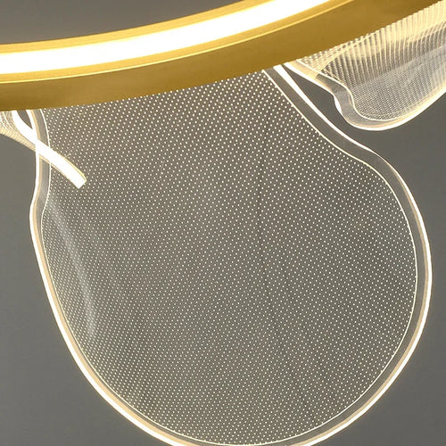 Luxuriöser LED-Kronleuchter aus Acryl in Blumenform - vue 7 sur 10