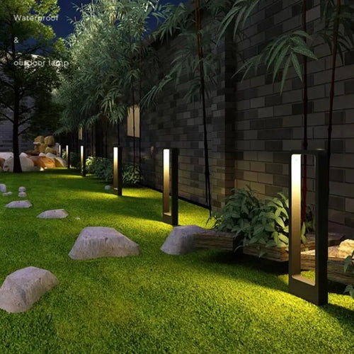 Moderne LED-Gartenleuchte aus Aluminium für Außenbereich und Landschaft - vue 6 sur 7