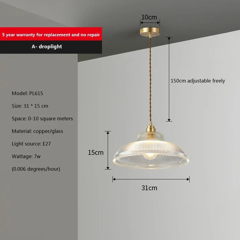 Moderne Pendelleuchte aus Glas für Küche und Esszimmer
