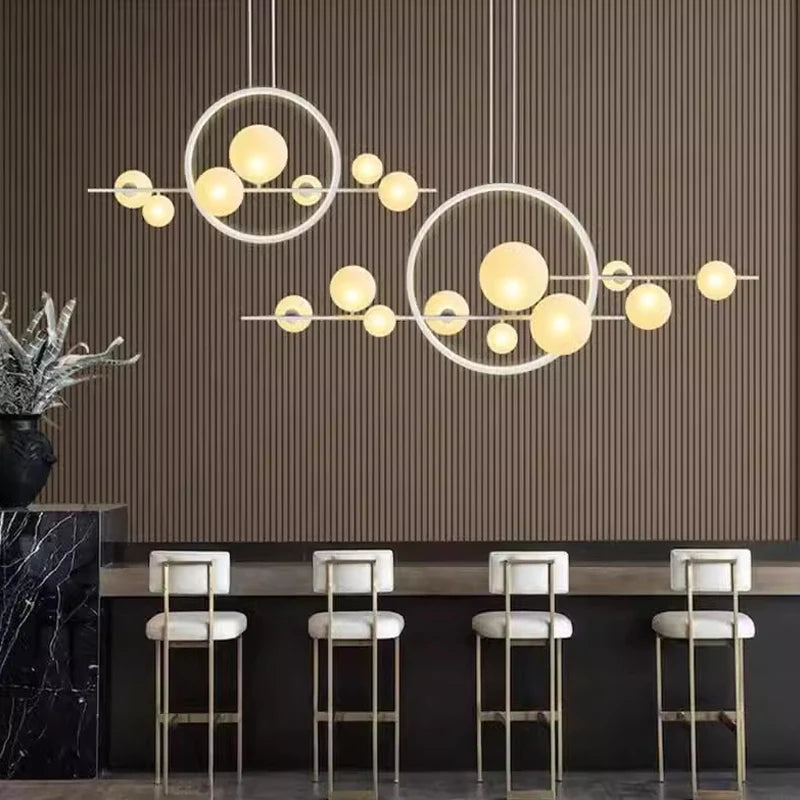lustre à bulles en verre éclairage sphérique pour bar ou restaurant - vue 4 sur 10