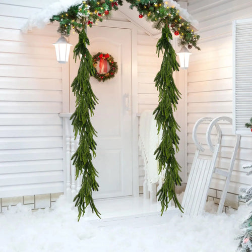 Realistische Tannengirlande für Weihnachtsdekoration und DIY - vue 5 sur 8