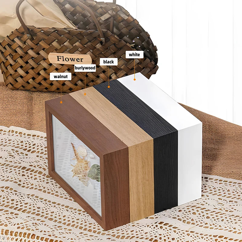 cadre photo flottant transparent avec fleurs séchées décoratif et artisanal - vue 5 sur 10
